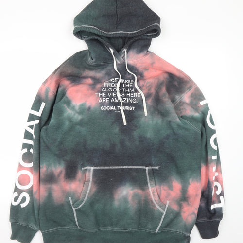 Social Tourist Mens Multicoloured Tie Dye Pullover Hoodie M