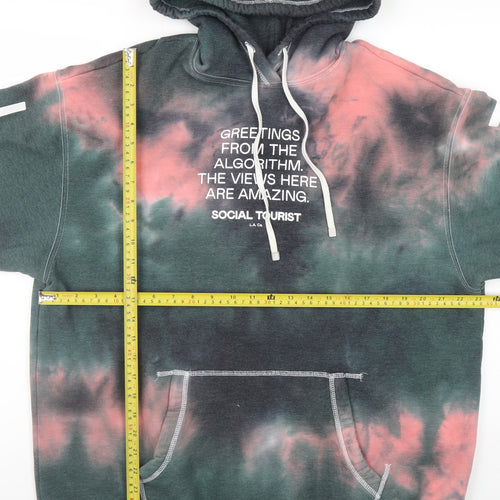 Social Tourist Mens Multicoloured Tie Dye Pullover Hoodie M