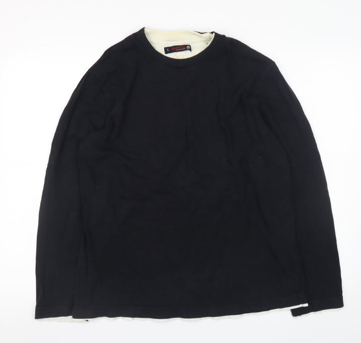 Burton Men's Black Cotton Crew Neck Pullover Sweatshirt Size L
