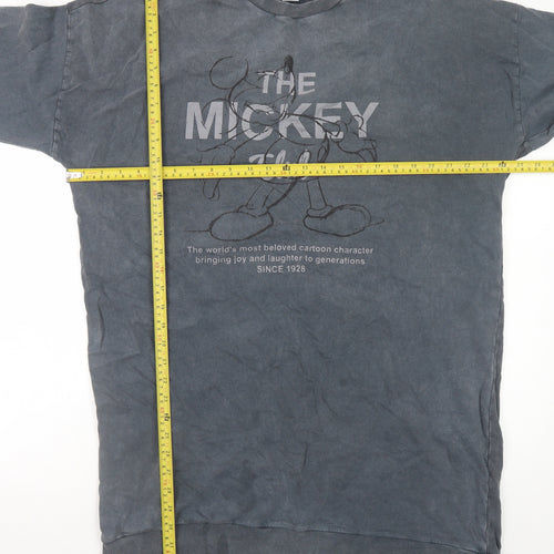 George Women Grey Mickey Mouse Long Sleeve T-Shirt Dress Size 18