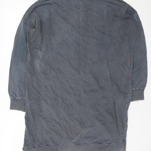 George Women Grey Mickey Mouse Long Sleeve T-Shirt Dress Size 18