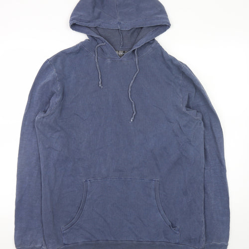 Rich Honey Men's Blue Pullover Hoodie Size M Cotton Casual