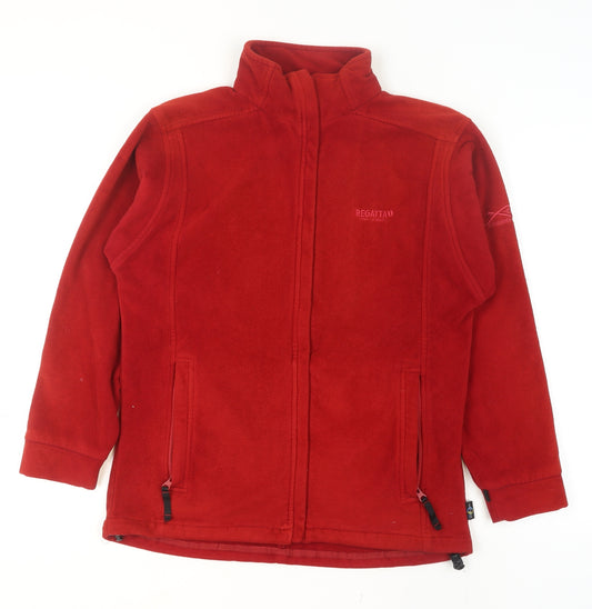 Regatta Women Red Fleece Full Zip Jacket Size 12