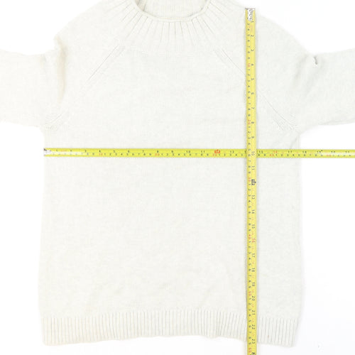 Seasalt Womens Ivory Organic Cotton Crew Neck Jumper UK 8