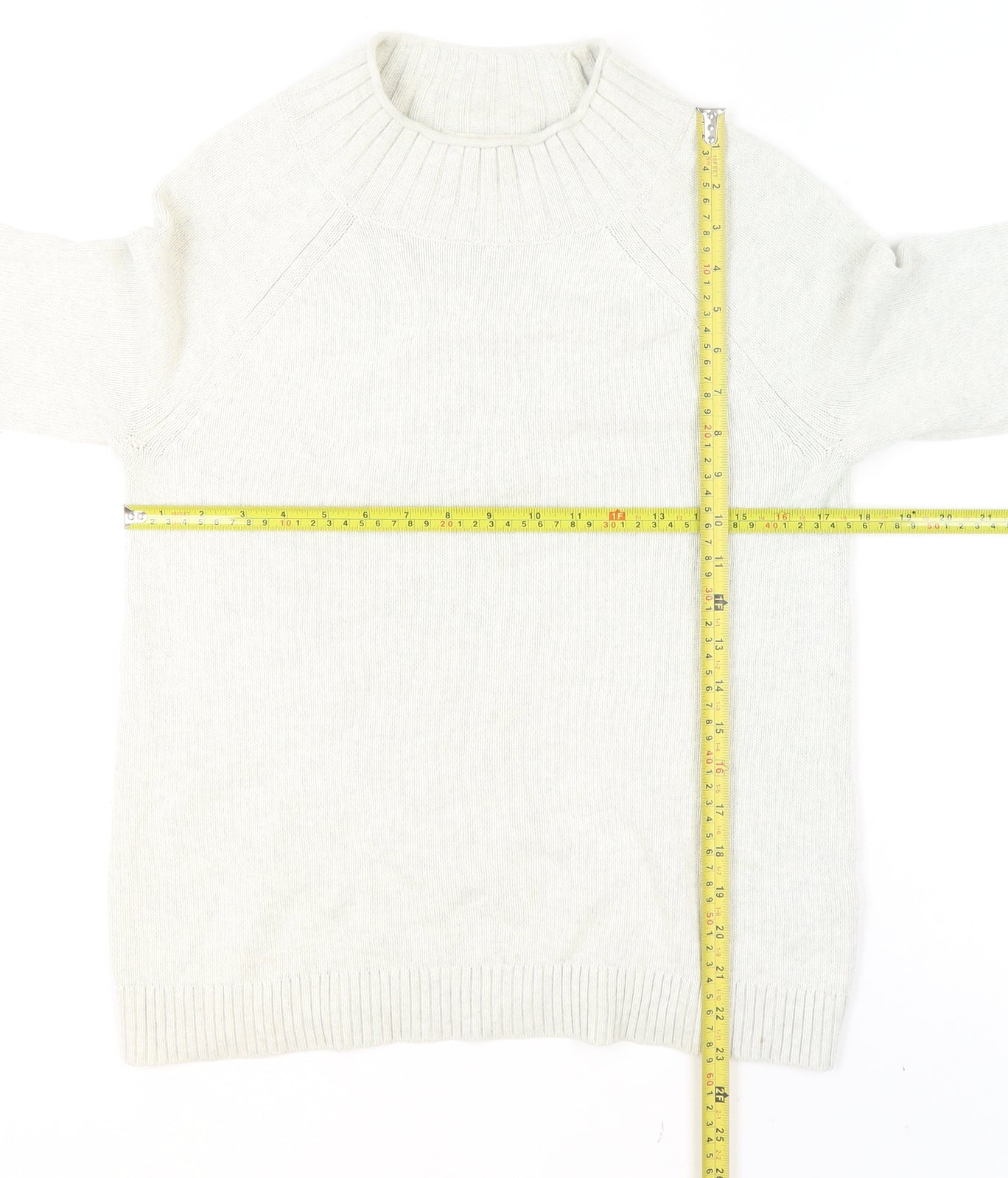 Seasalt Womens Ivory Organic Cotton Crew Neck Jumper UK 8