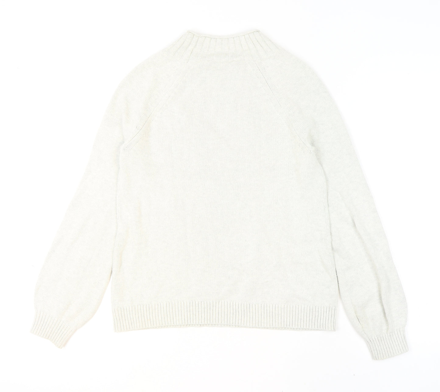Seasalt Womens Ivory Organic Cotton Crew Neck Jumper UK 8