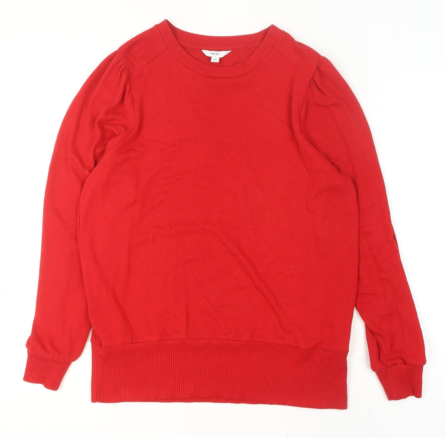 Next Women's Red Crew Neck Long Sleeve Knit Jumper Size L