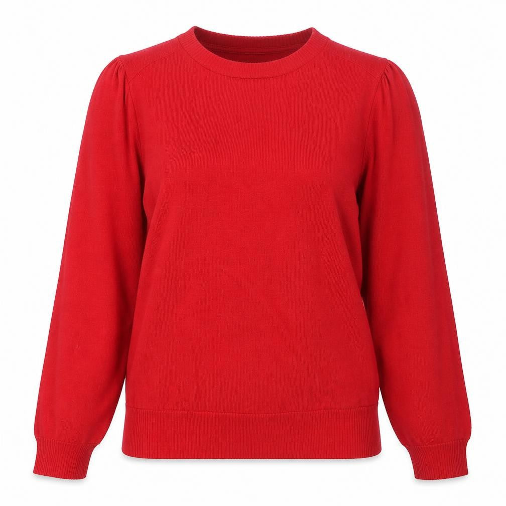 Front view of Next Women's Red Crew Neck Long Sleeve Knit Jumper, size L