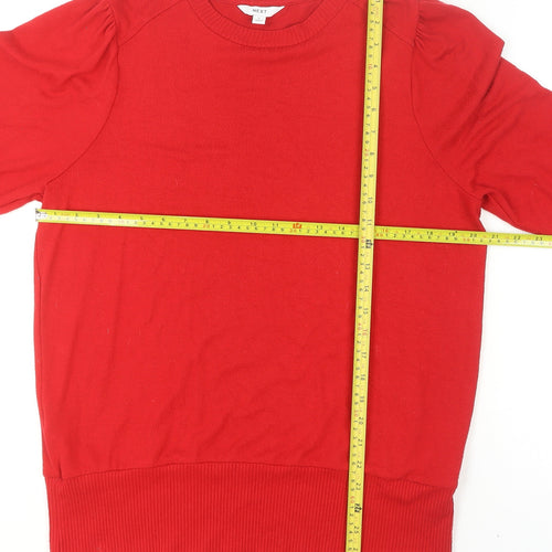 Next Women's Red Crew Neck Long Sleeve Knit Jumper Size L