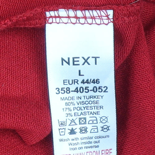 Next Women's Red Crew Neck Long Sleeve Knit Jumper Size L