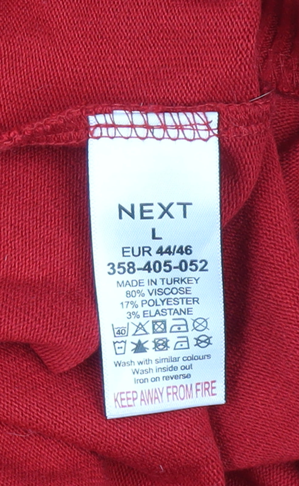 Next Women's Red Crew Neck Long Sleeve Knit Jumper Size L