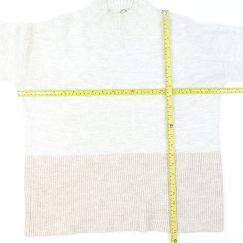 V by Very Women’s Beige Mock Neck Pullover Jumper Size 10