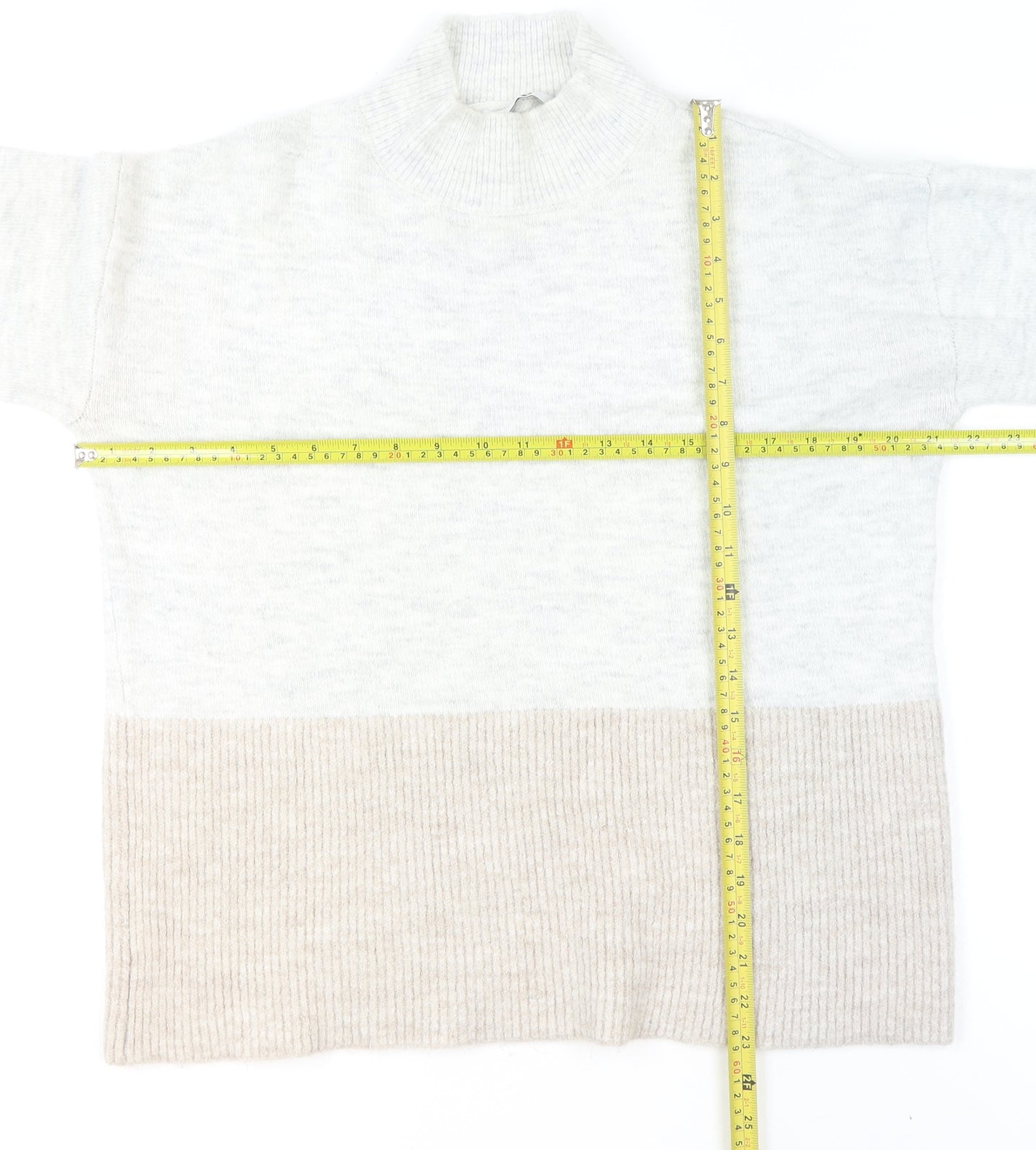 V by Very Women’s Beige Mock Neck Pullover Jumper Size 10