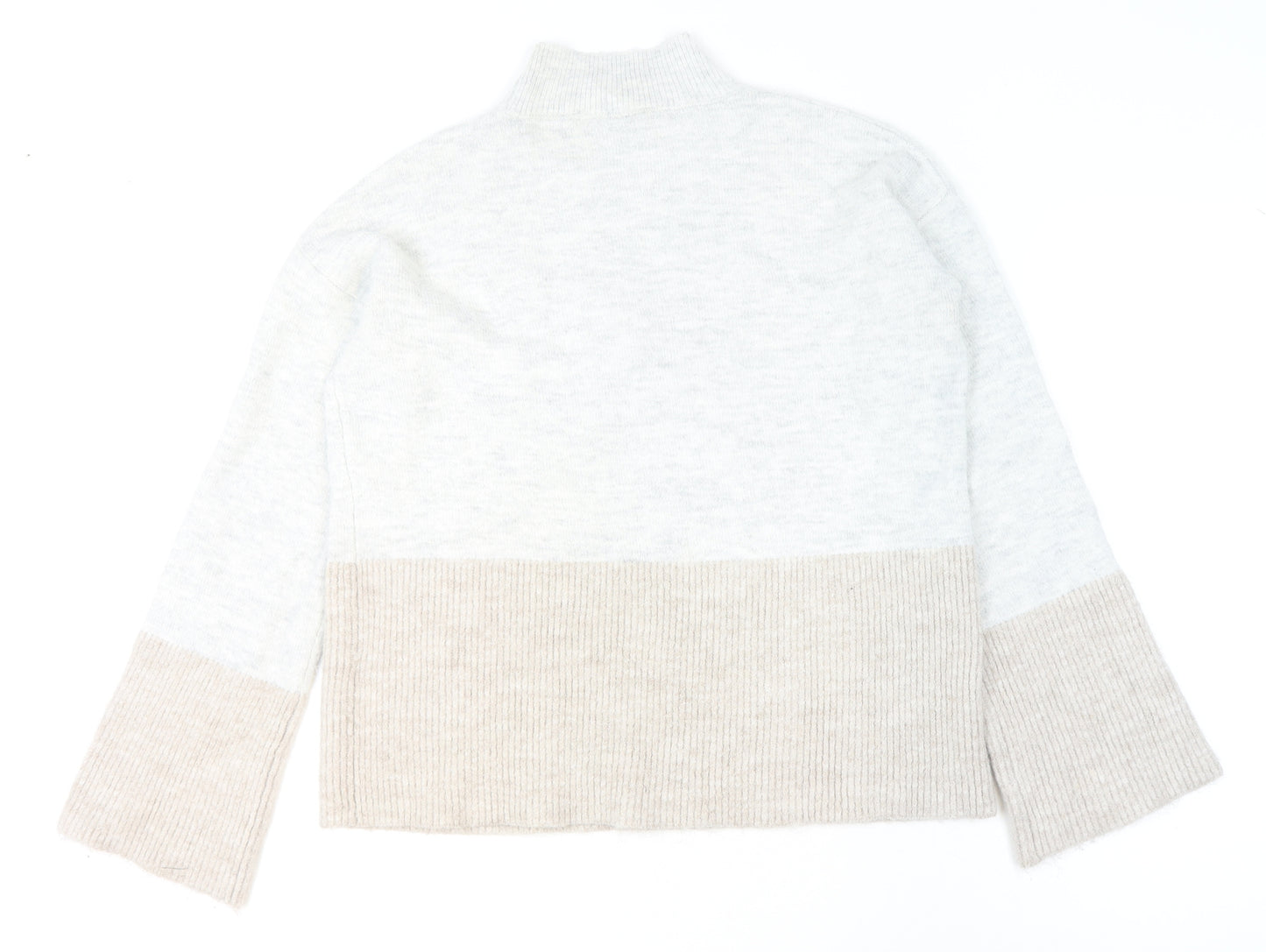 V by Very Women’s Beige Mock Neck Pullover Jumper Size 10