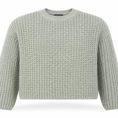 New Look Women's Green Chunky Knit Acrylic Jumper Size M