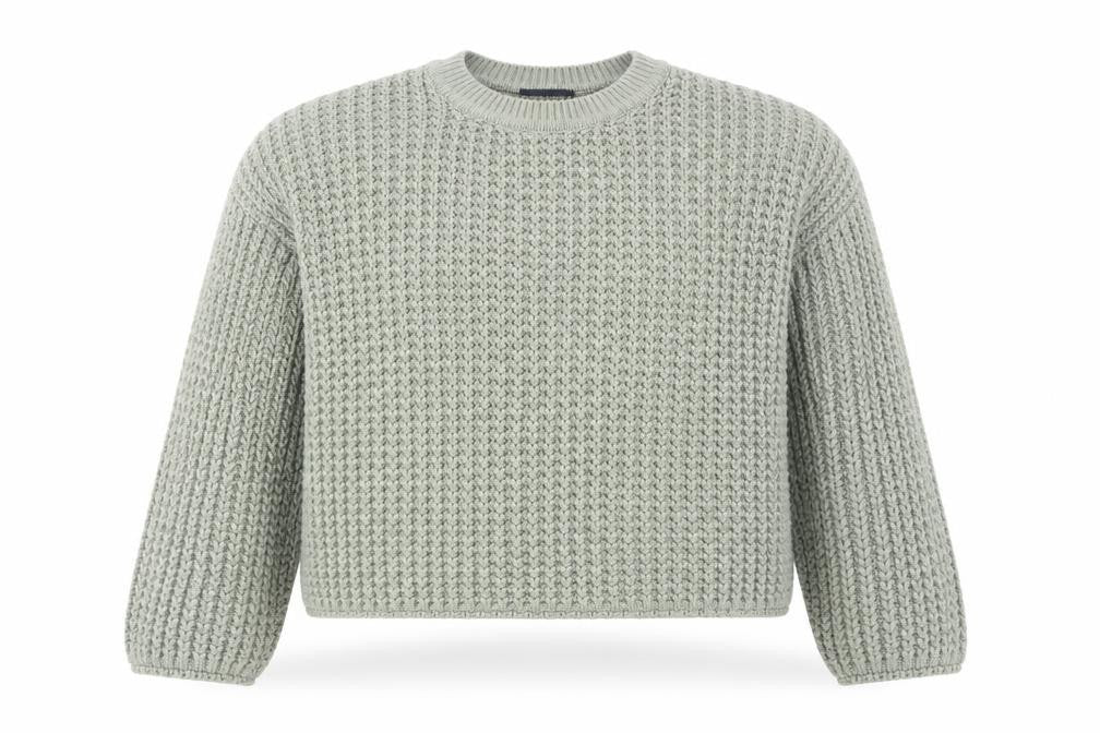 New Look Women's Green Chunky Knit Acrylic Jumper Size M