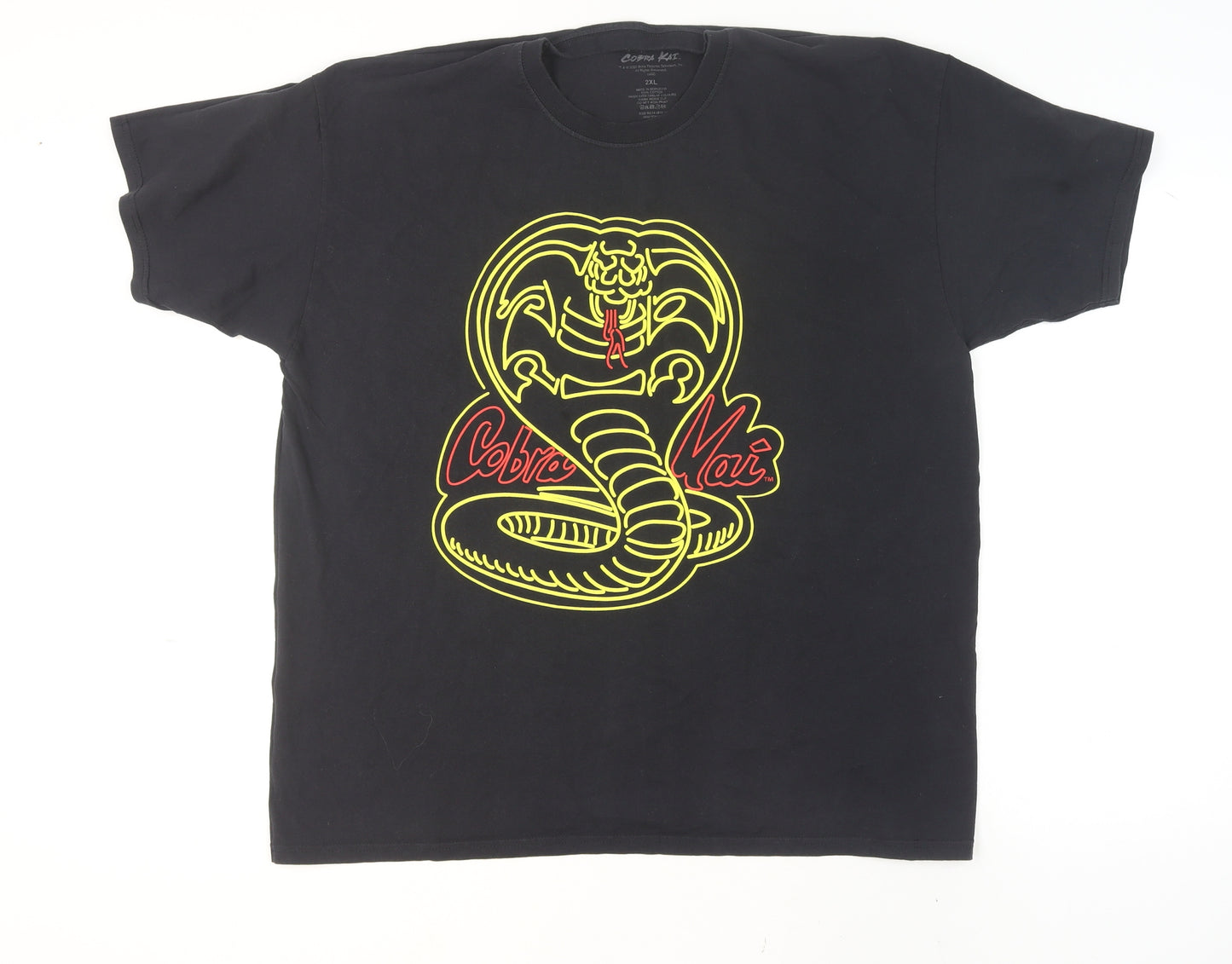 Cobra Kai Men's Black 2XL Graphic Cotton T-Shirt