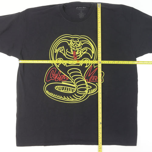 Cobra Kai Men's Black 2XL Graphic Cotton T-Shirt