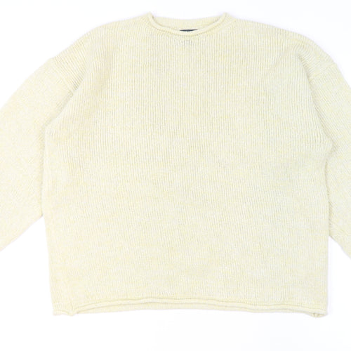 ASOS DESIGN Women’s Beige Chunky Knit Crew Neck Jumper Size S
