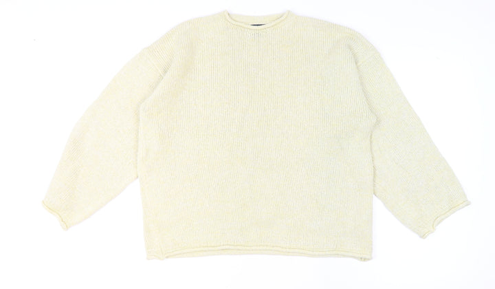 ASOS DESIGN Women’s Beige Chunky Knit Crew Neck Jumper Size S