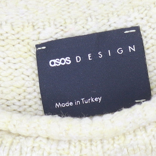 ASOS DESIGN Women’s Beige Chunky Knit Crew Neck Jumper Size S