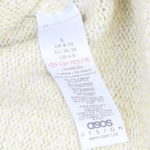ASOS DESIGN Women’s Beige Chunky Knit Crew Neck Jumper Size S