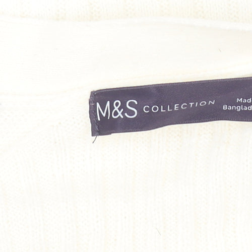 Marks and Spencer Women’s Ivory Knit Raglan Sleeve Open Cardigan M