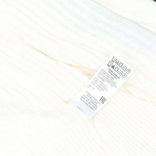 Marks and Spencer Women’s Ivory Knit Raglan Sleeve Open Cardigan M