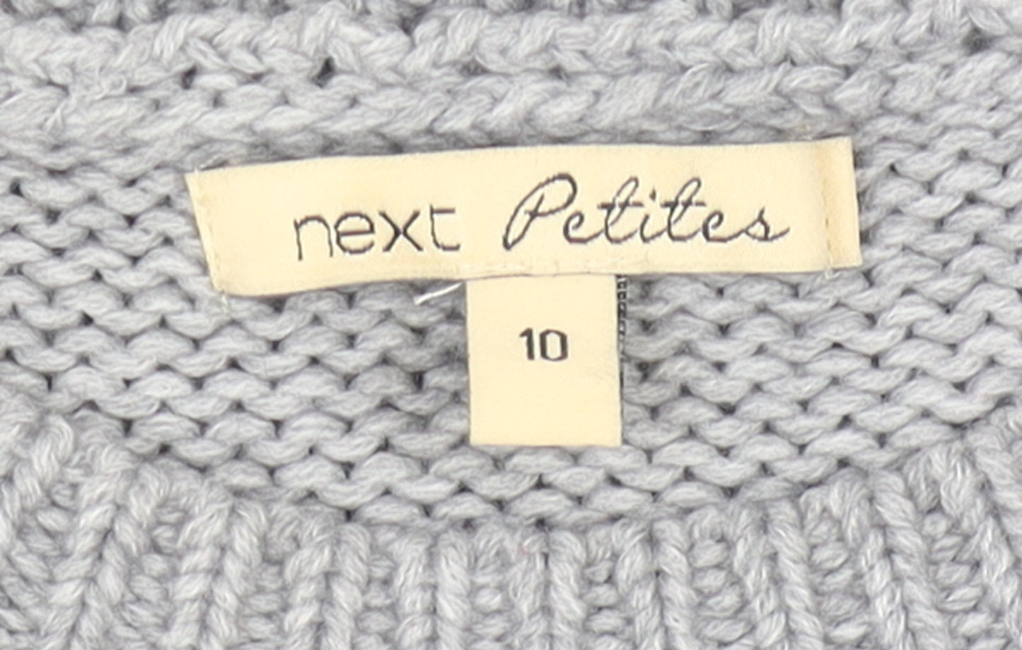 Next Petites Grey Polar Bear Knit Jumper Women’s Size 10