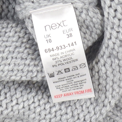Next Petites Grey Polar Bear Knit Jumper Women’s Size 10