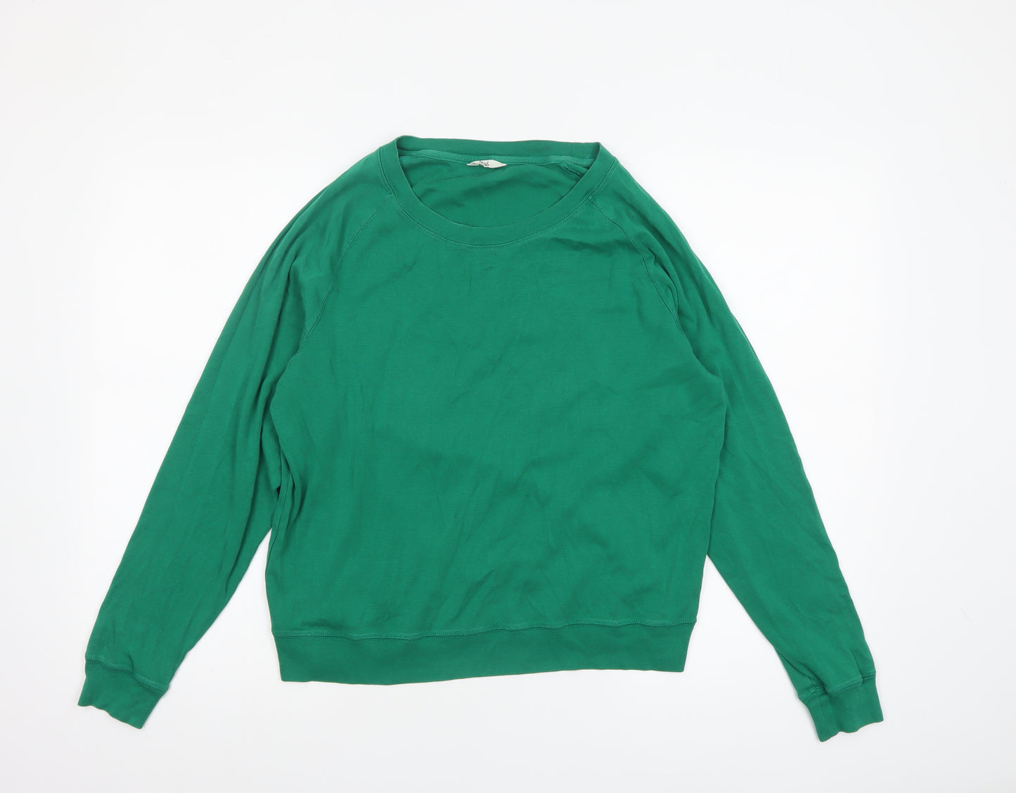 Hush Womens Green Cotton Crew Neck Long Sleeve T-Shirt M