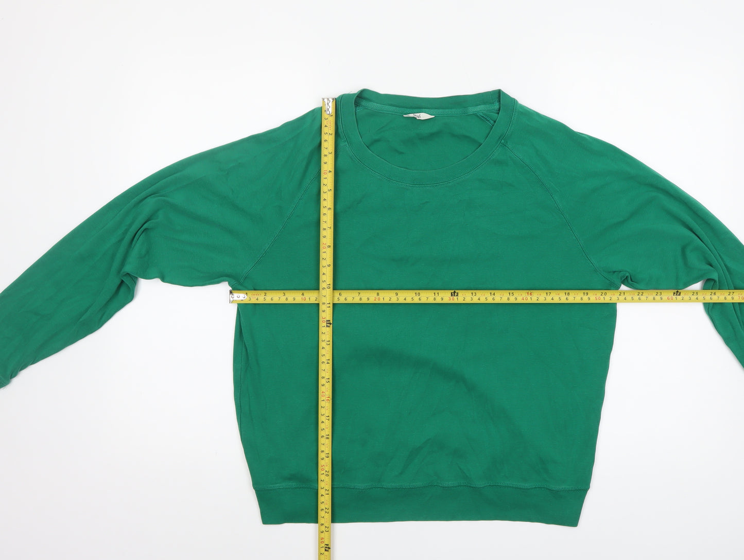 Hush Womens Green Cotton Crew Neck Long Sleeve T-Shirt M