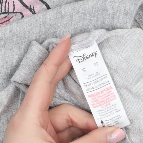 Disney Women’s Grey Dumbo Long Sleeve Nightshirt XS