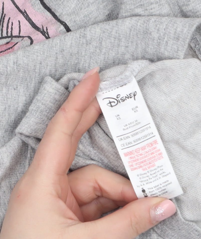 Disney Women’s Grey Dumbo Long Sleeve Nightshirt XS