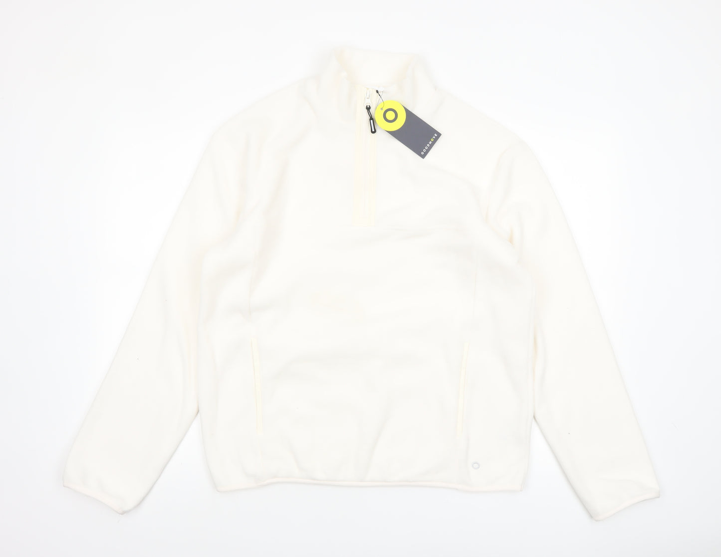 Marks and Spencer Boys Ivory Fleece 1/4 Zip Sweatshirt 15-16 Years