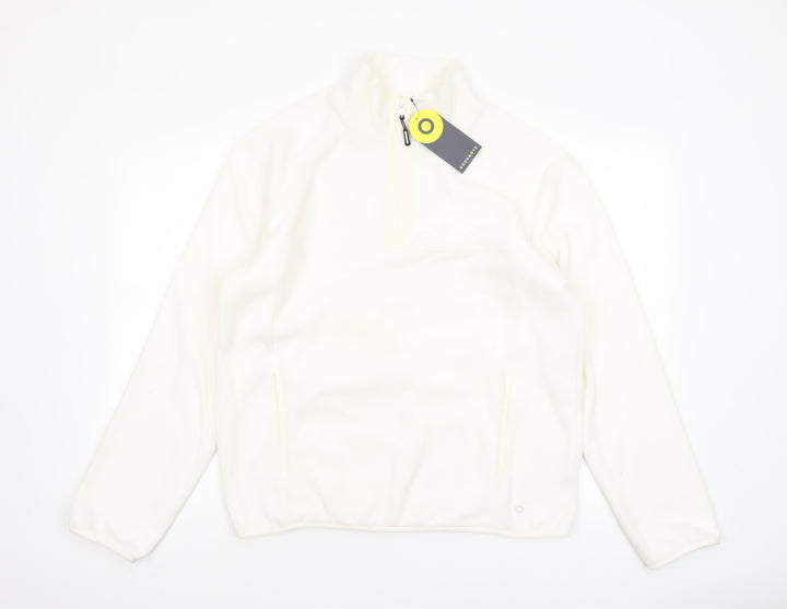 Marks and Spencer Boys Ivory Fleece 1/4 Zip Sweatshirt 15-16 Years