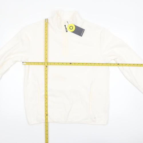 Marks and Spencer Boys Ivory Fleece 1/4 Zip Sweatshirt 15-16 Years