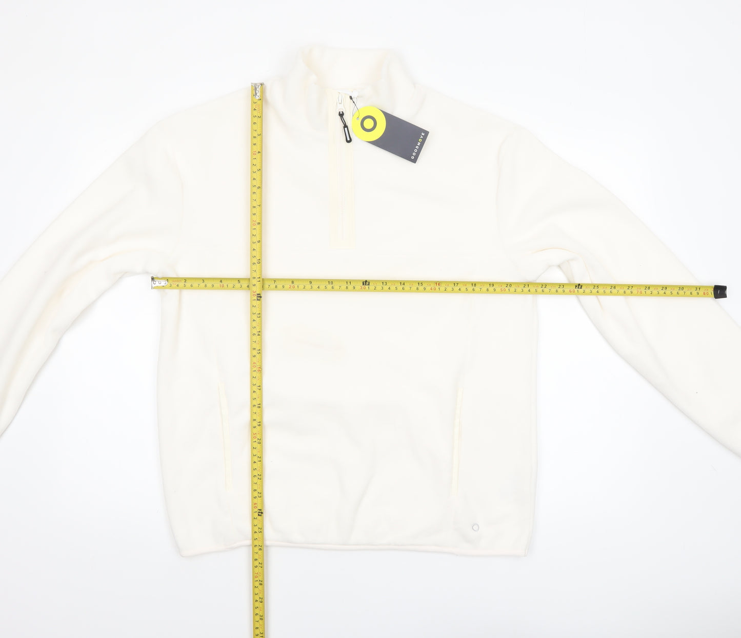 Marks and Spencer Boys Ivory Fleece 1/4 Zip Sweatshirt 15-16 Years
