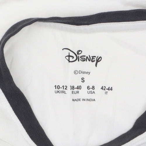 Disney Women's White Mickey Mouse T-Shirt Nightshirt Size 10-12 Cotton