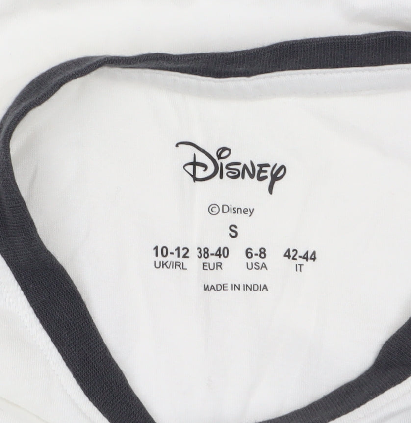 Disney Women's White Mickey Mouse T-Shirt Nightshirt Size 10-12 Cotton