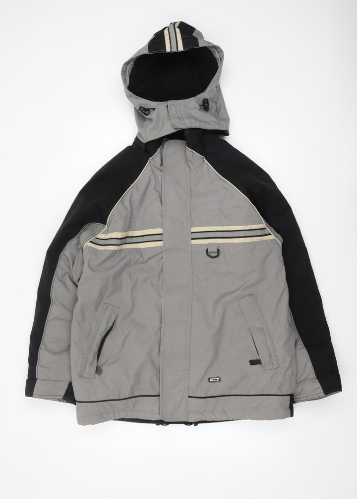 Trespass Boys Grey Hooded Puffer Jacket 13-14 Years Winter Waterproof Coat