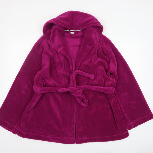 Tom Franks Women’s Purple Fleece Hooded Robe S Lightweight Winter