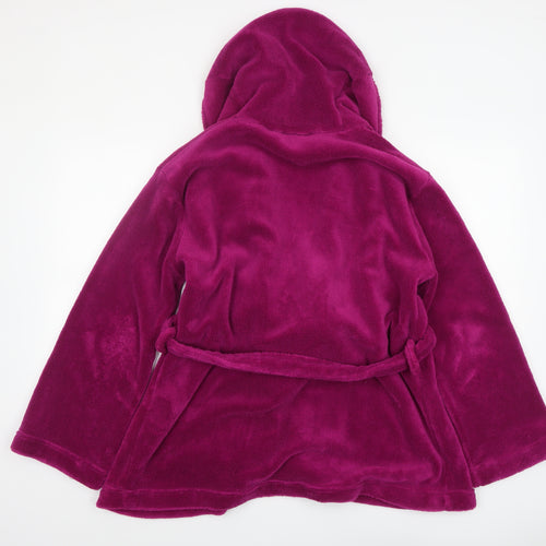 Tom Franks Women’s Purple Fleece Hooded Robe S Lightweight Winter