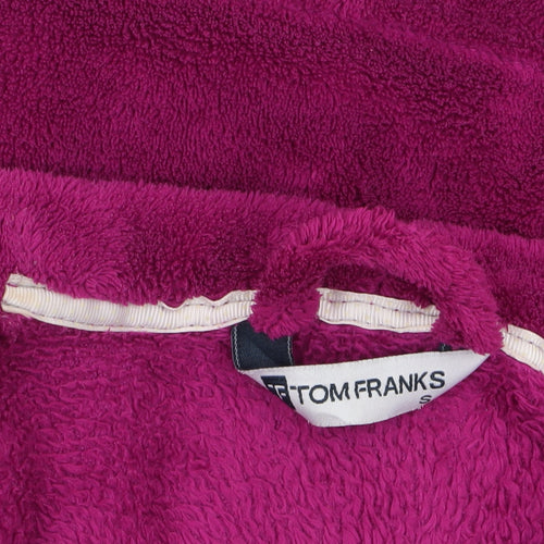 Tom Franks Women’s Purple Fleece Hooded Robe S Lightweight Winter