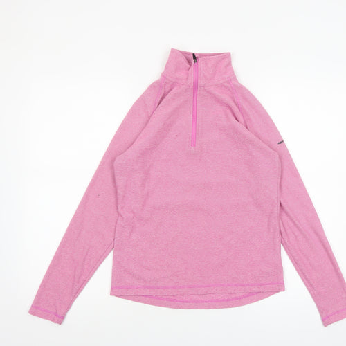 Trespass Womens Pink 1/2 Zip Lightweight Pullover Fleece UK10