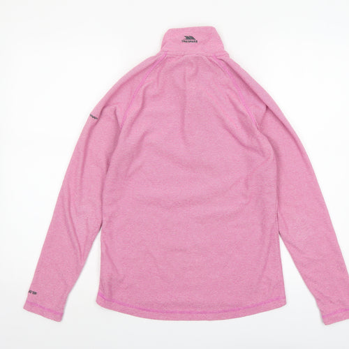 Trespass Womens Pink 1/2 Zip Lightweight Pullover Fleece UK10