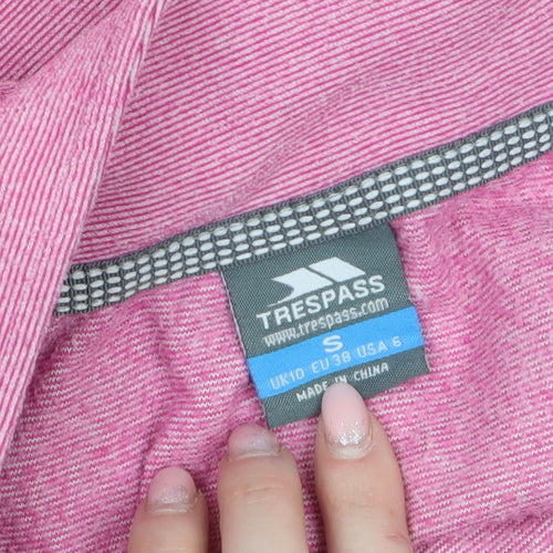 Trespass Womens Pink 1/2 Zip Lightweight Pullover Fleece UK10
