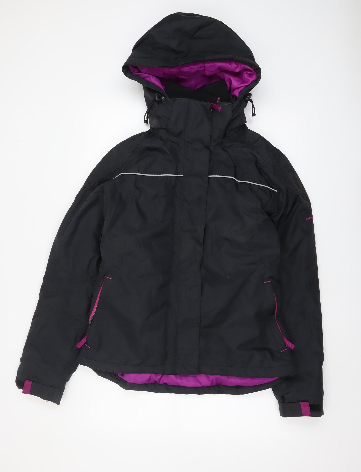 Harry Hall Women's Black L Waterproof Hooded Ski Jacket Size L