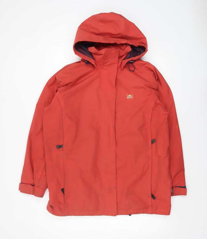 Trespass Men's Red Waterproof Windproof Hooded Parka Jacket Size M