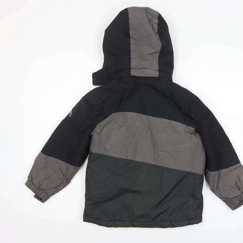 Free Country Boys Grey Waterproof Hooded Puffer Jacket Size 5-6 Years